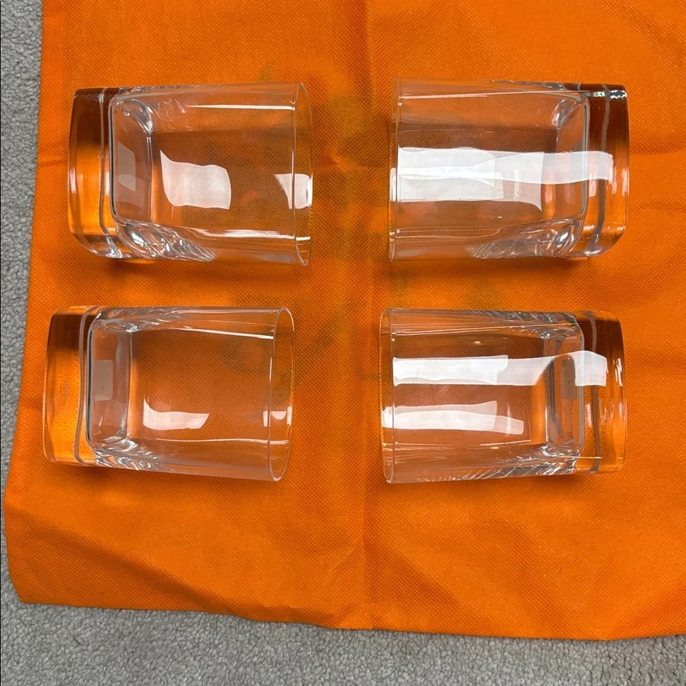 Crate&Barrel Clear Square Old-Fashioned Glasses